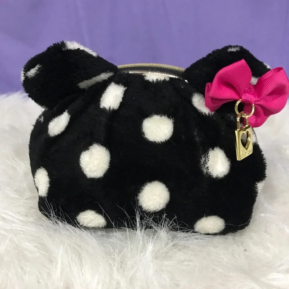 SOLD…..Betsey Johnson Polka Dot Cosmetic Bag - Picture 1 of 10